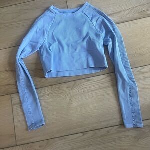 Offline aerie cropped blue athletic top